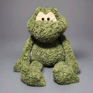 Vintage Gund Green Frog Plush Animal Soft Terry Chenille 5057 25 Inches Long